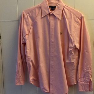 Pink button down shirt